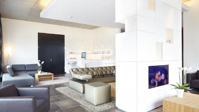 Lobby Lounge im Strandgut Resort.